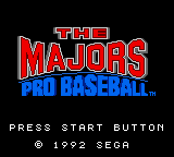 Majors Pro Baseball, The (USA, Europe) Title Screen